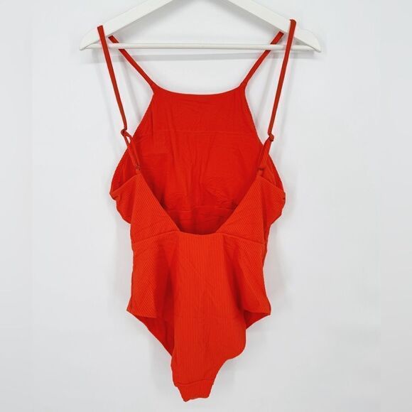 Andie Swim The Asbury Rib One Piece Swimsuit in Sire New Size L - Picture 3 of 6